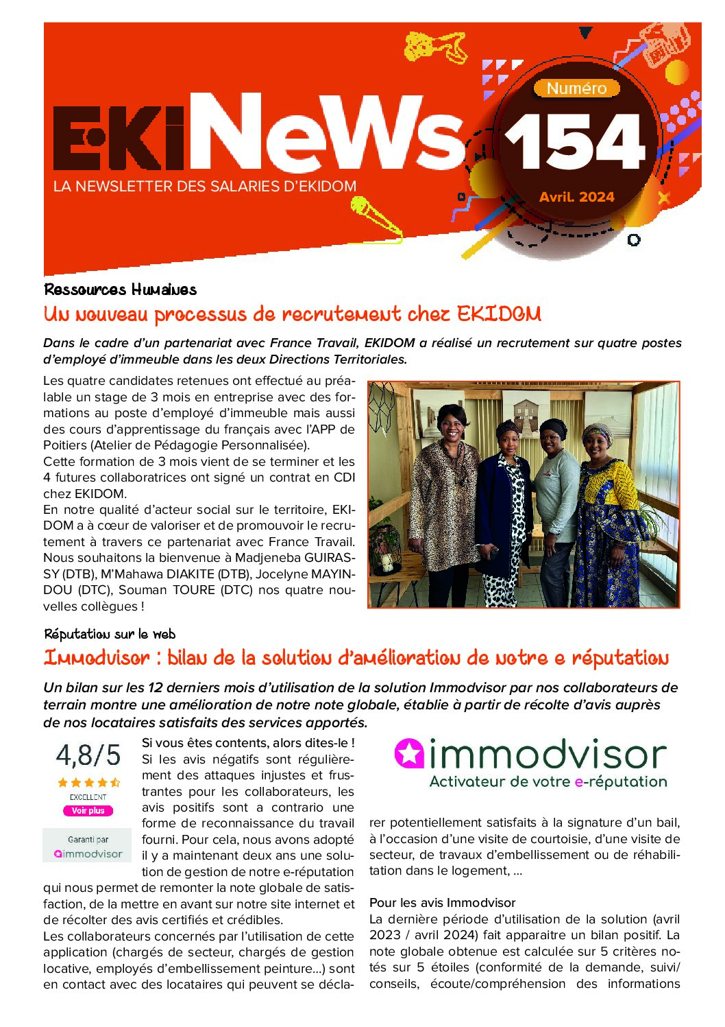 Image de couverture du journal Ekipages Ekinews n°154