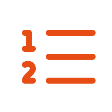Pictogramme représentant une liste numérotée