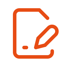 Pictogramme représentant un document avec une signature en pied de page